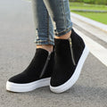 Seasonal New Style Wedge Heel Side Zipper Single Shoes Women