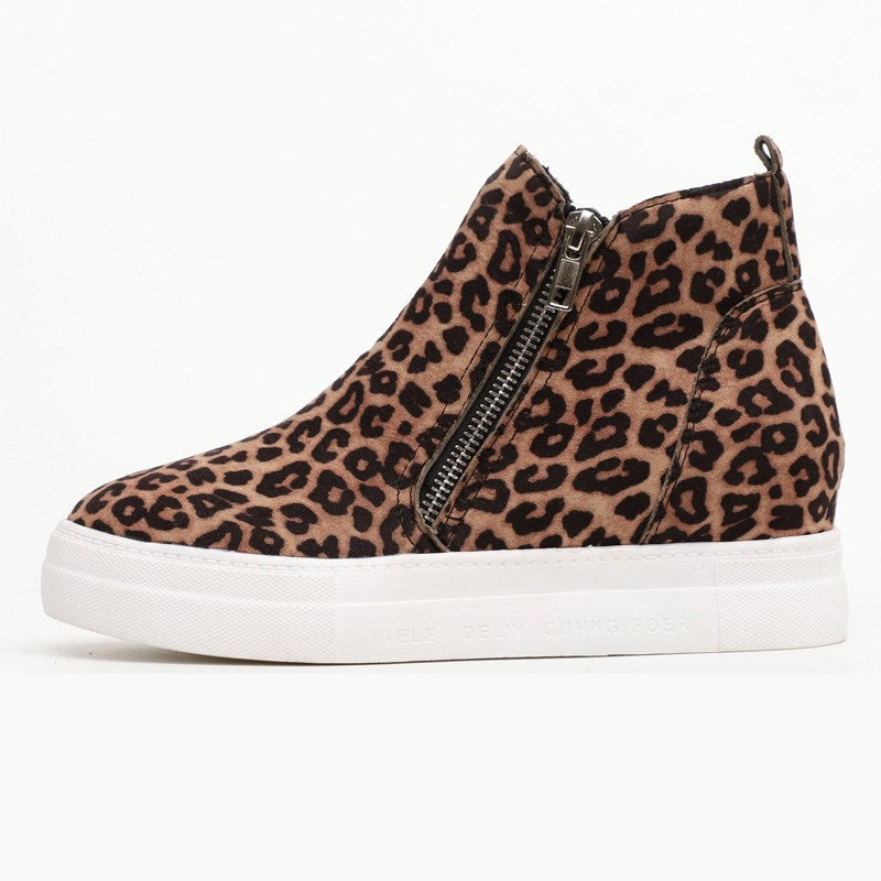 Seasonal New Style Wedge Heel Side Zipper Single Shoes Women