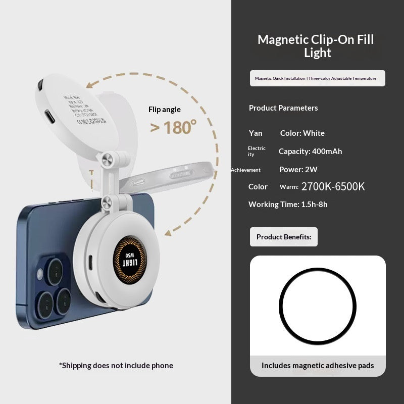 Magnetic Ring Light For Selfie Photography Portable Beauty Lighting