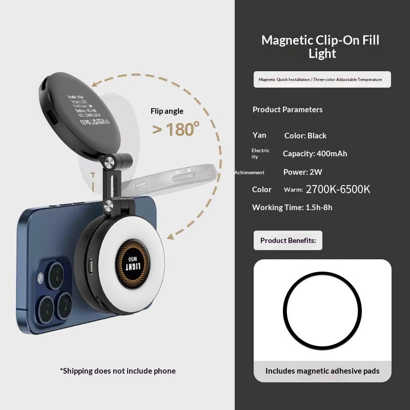 Magnetic Ring Light For Selfie Photography Portable Beauty Lighting