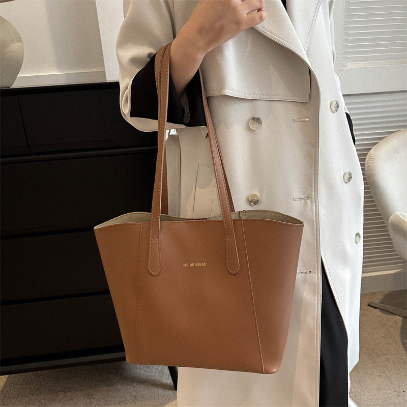 New Seasonal Korean-style Minimalist Fashionable Solid-color Shoulder Bag